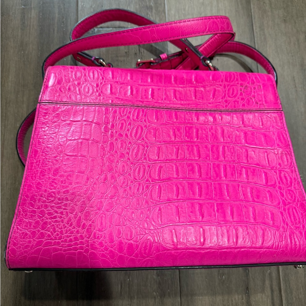 Hot pink Kate Spade Croc Satchel with Shoulder strap - Picture 6 of 15